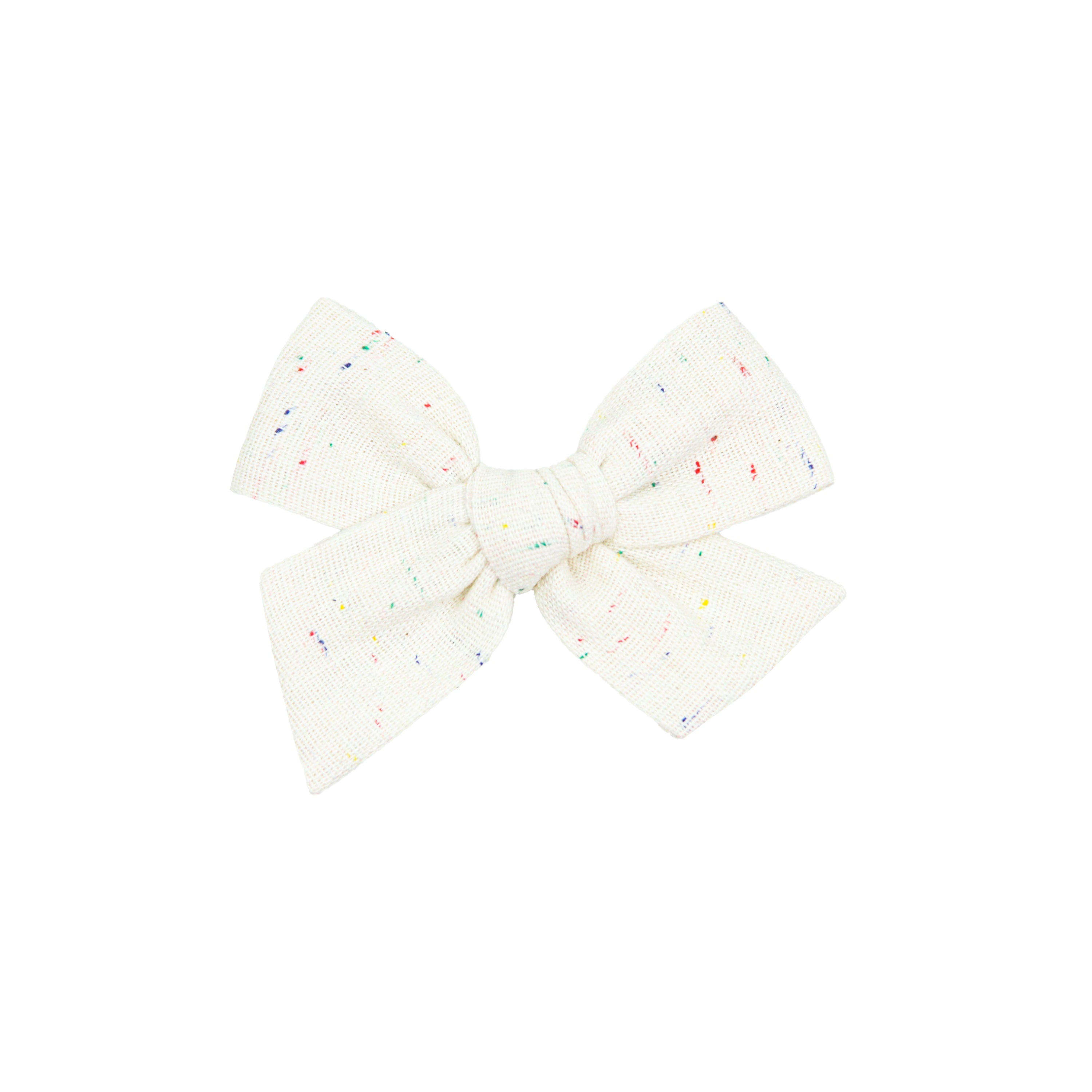 Linen Bow - Confetti Clip