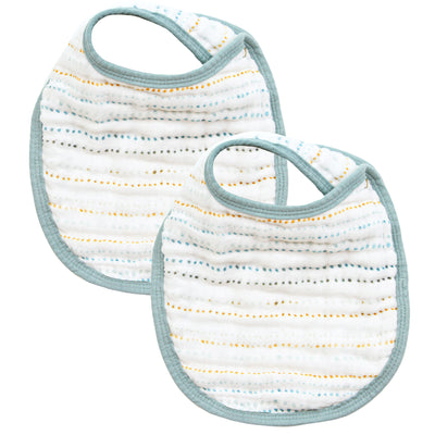 Cloud Muslin™ Bib 2 Pack - Conrad/Steel
