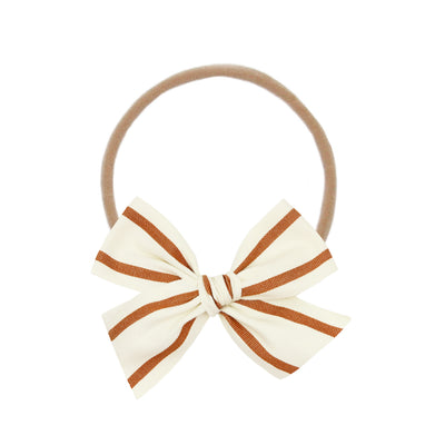Ribbon Bow - Copper Stripe
