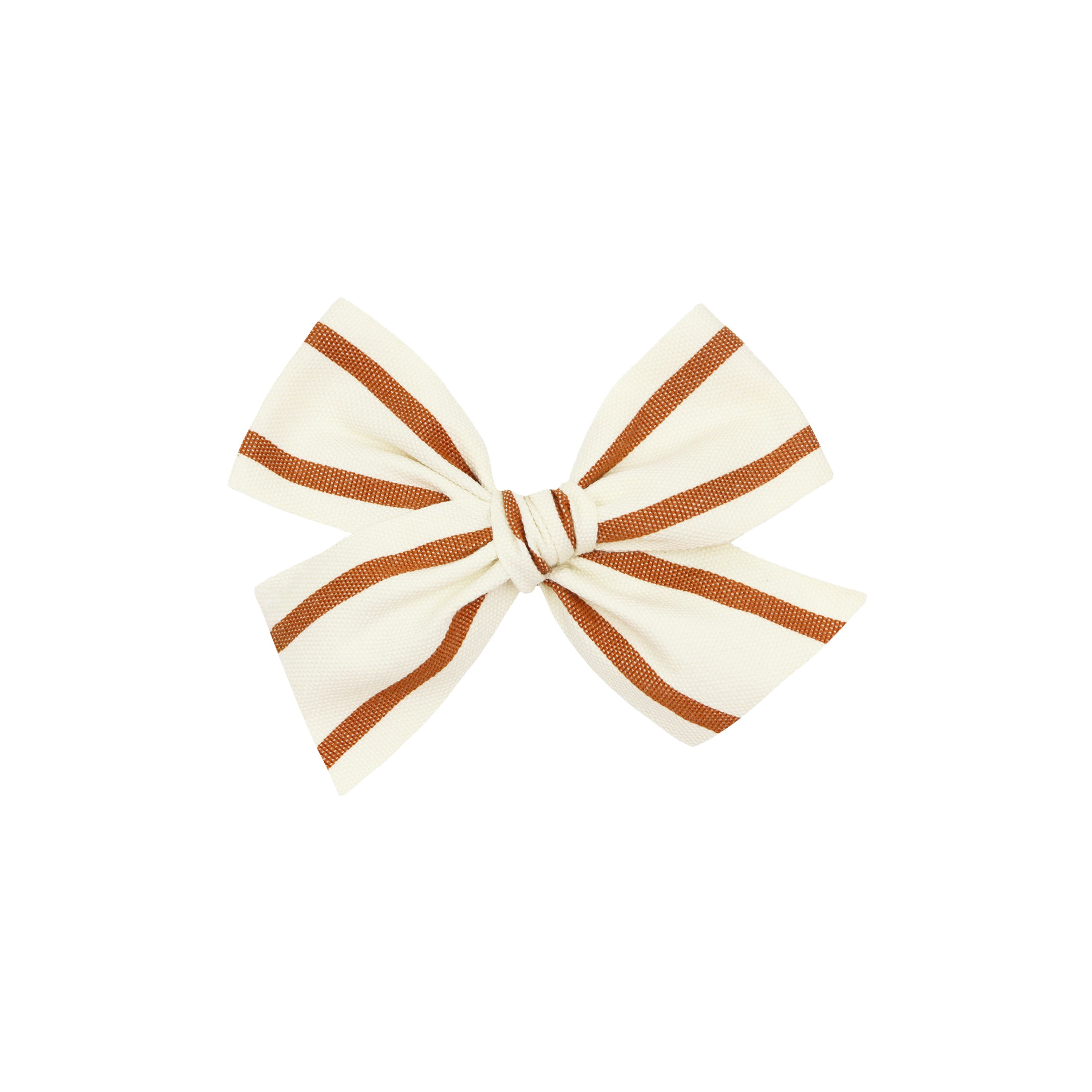 Ribbon Bow - Copper Stripe Clip