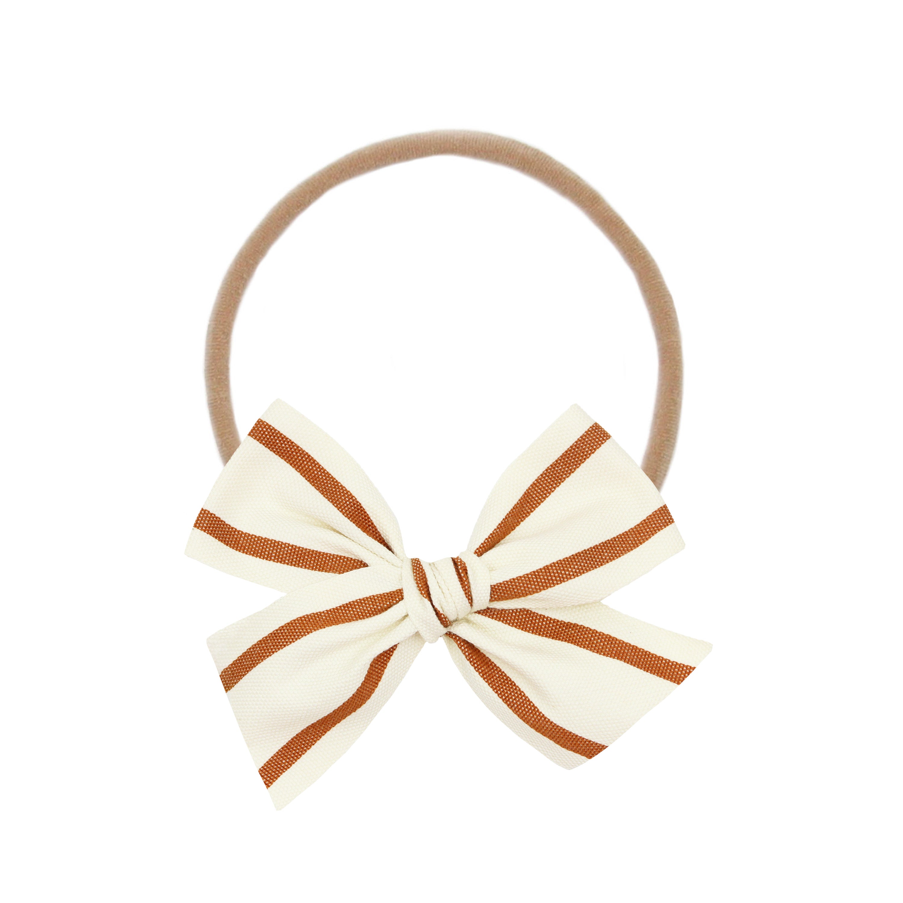 Ribbon Bow - Copper Stripe Headband