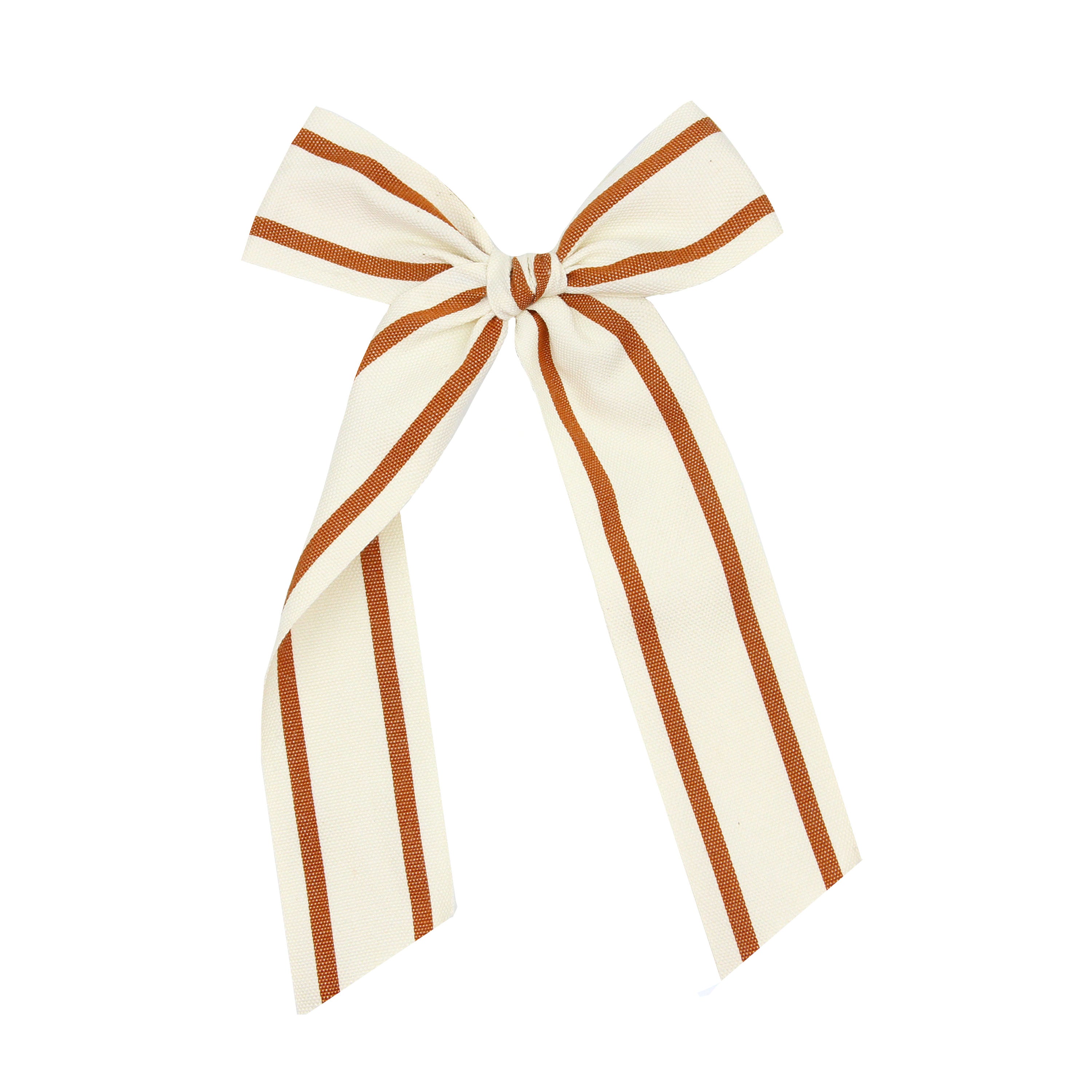 Ribbon Bow - Copper Stripe Sash Clip