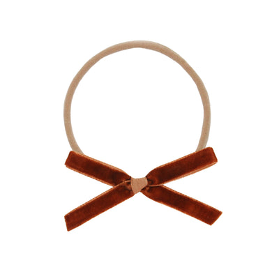 Ribbon Bow - Ginger Velvet Headband