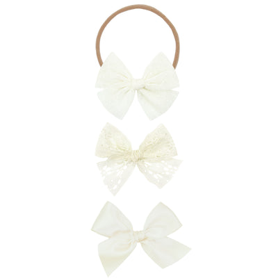 Bow 3 Pack: Cream
