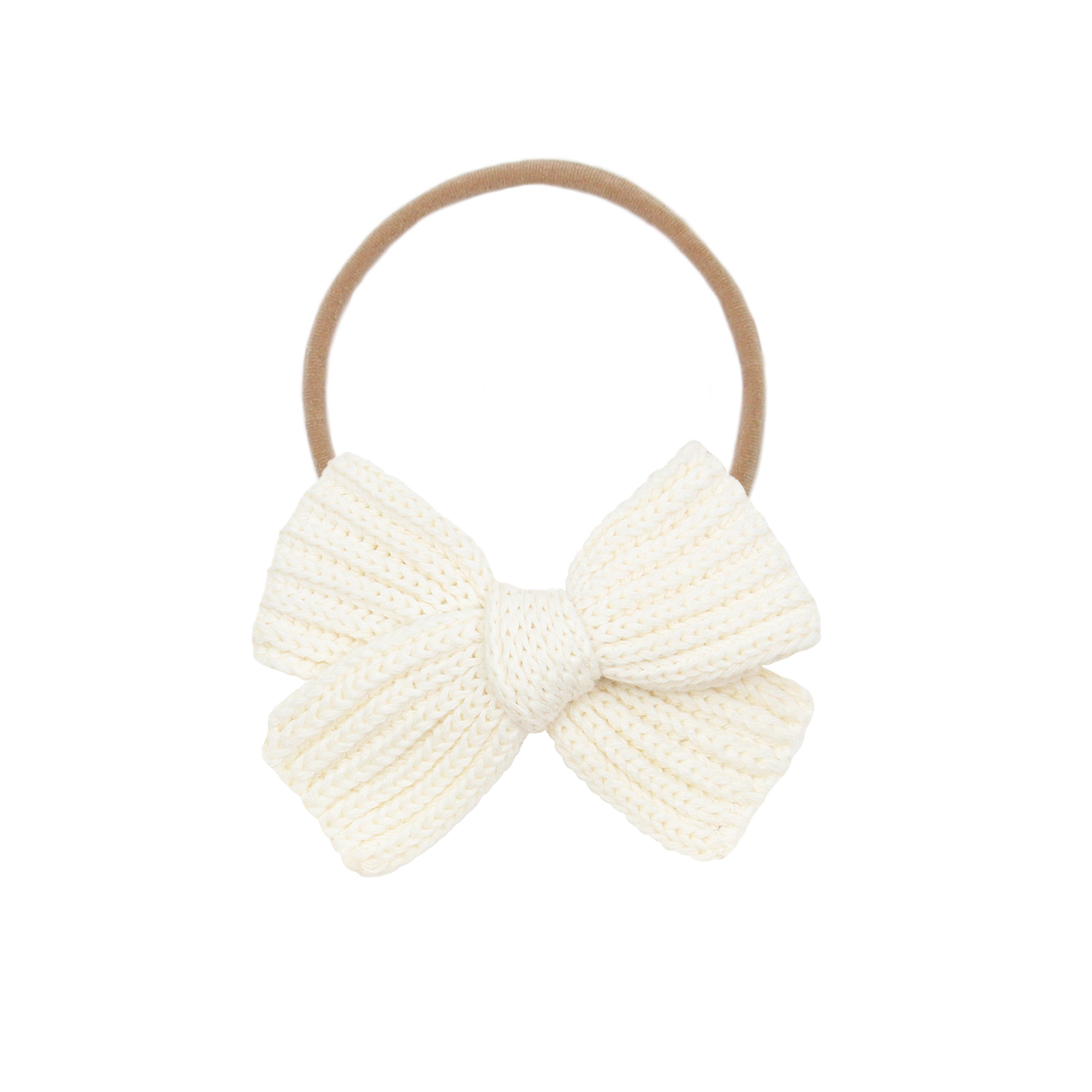 Sweater Bow - Ivory Chunky Knit Headband