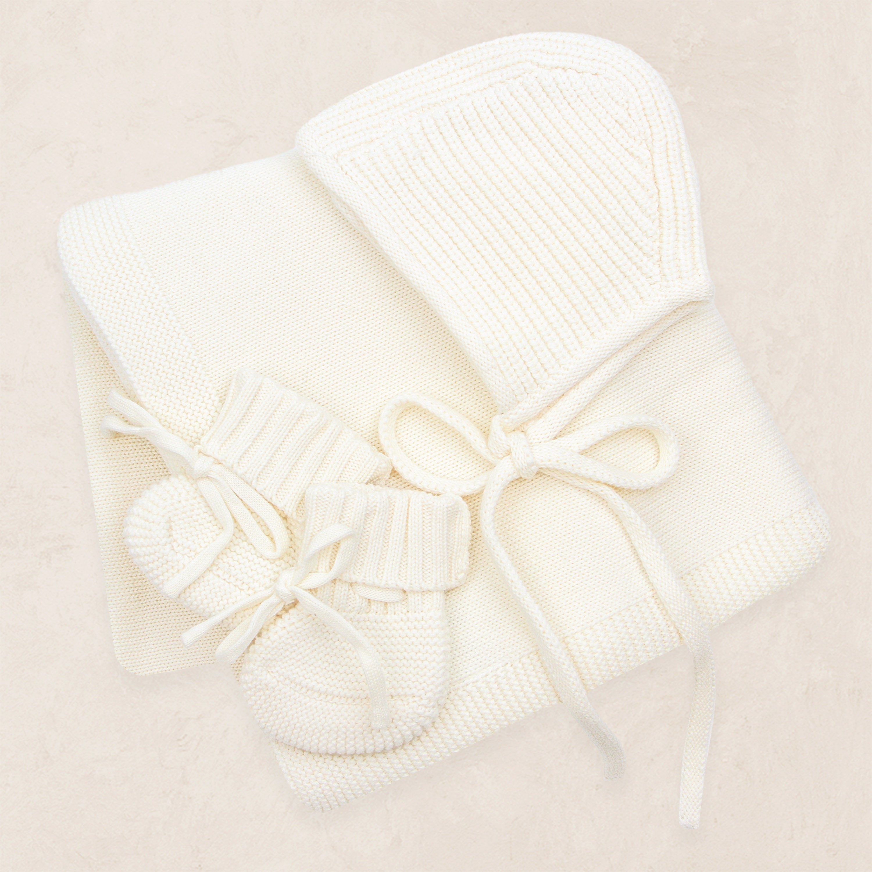 Knit Bonnet Bundle - Ivory