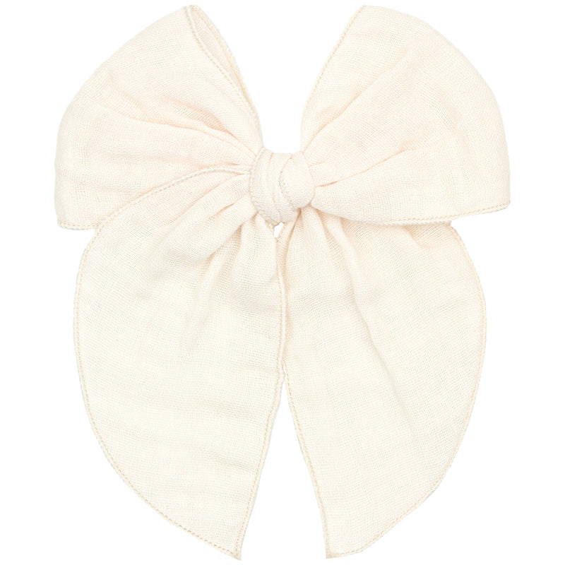 Cloud Muslin™ Heirloom Bow - Cream Clip