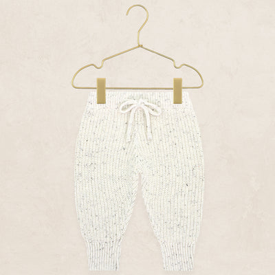 Knit Jogger Pants - Cream Speckle