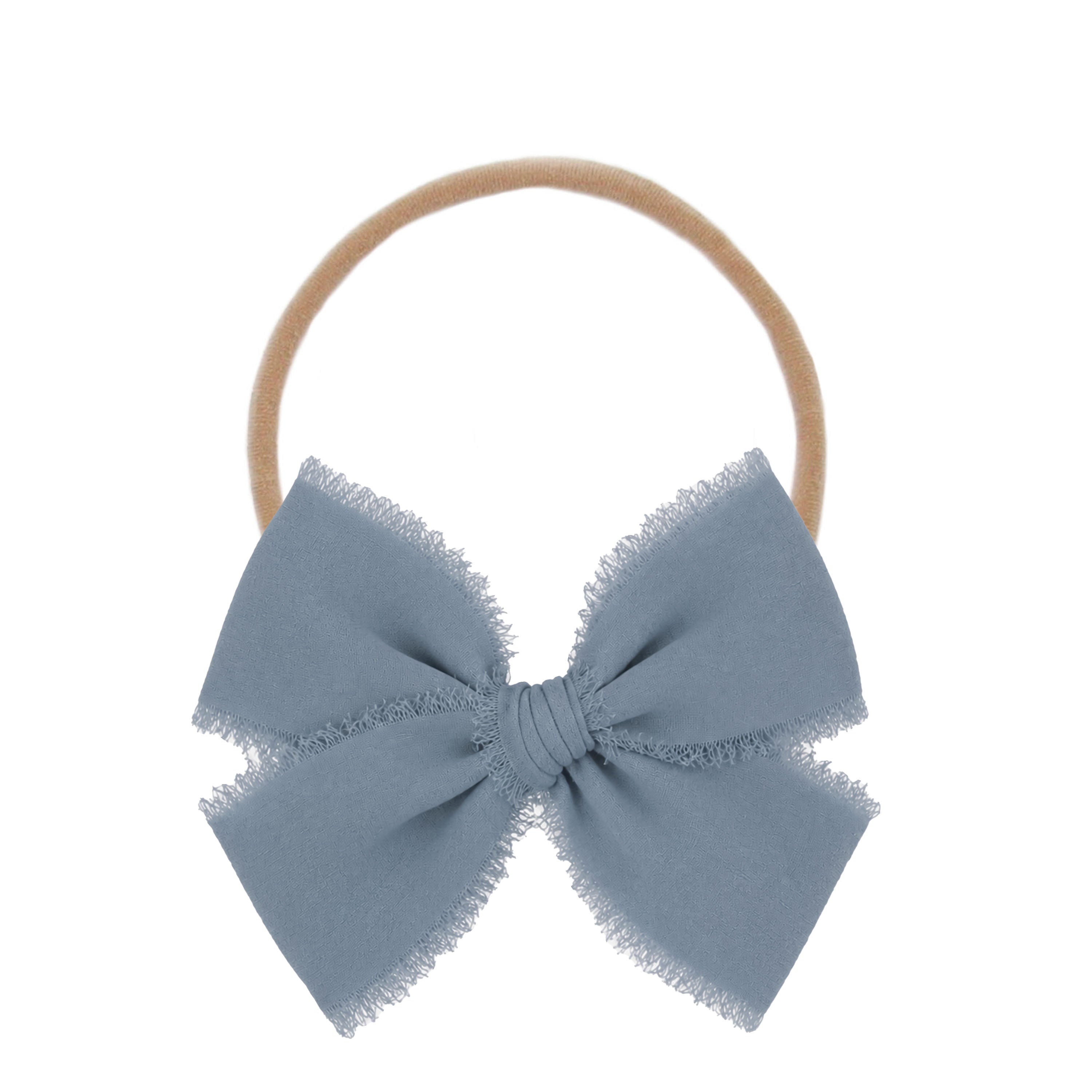 Chiffon Bow - Denim Headband