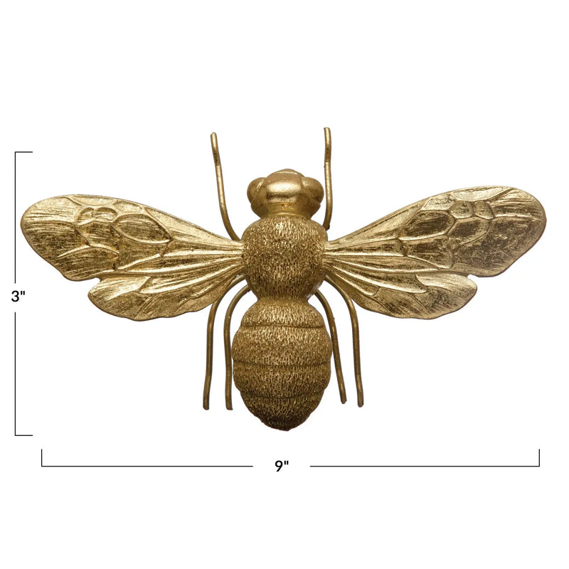 Gold Finish Resin Bee