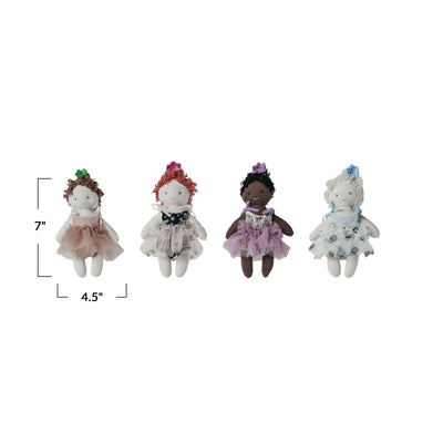 Plush Dolls in Dresses