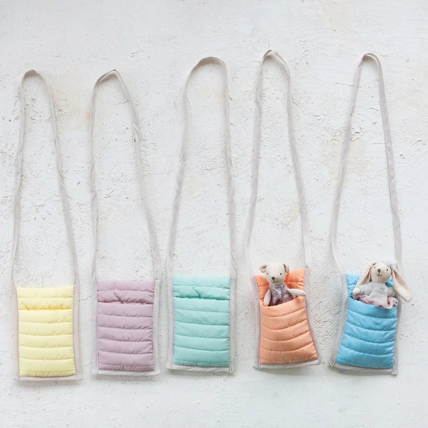 Puff Fabric Cross Body Plush Toy Holder