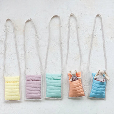 Puff Fabric Cross Body Plush Toy Holder