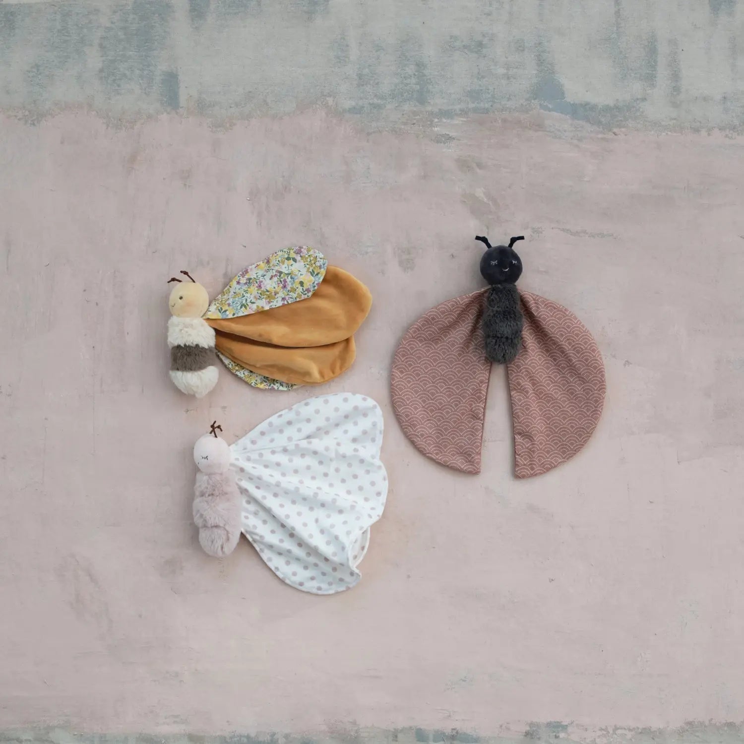 Plush Insect Snuggle Toy w/ Patterned Wings