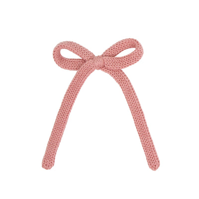 Sweater Bow - Peony Knit Sash Clip