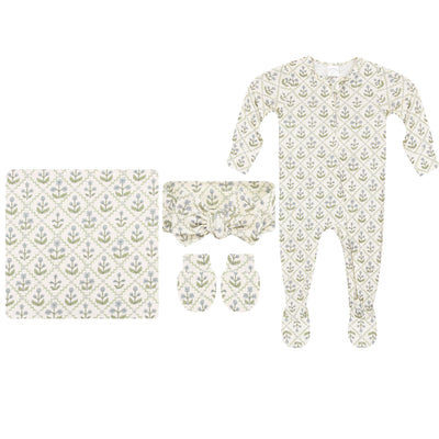 Etta Newborn Headband Bundle + Zipper Footie