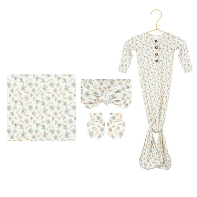 Faye Newborn Headband Bundle + Knotted Gown
