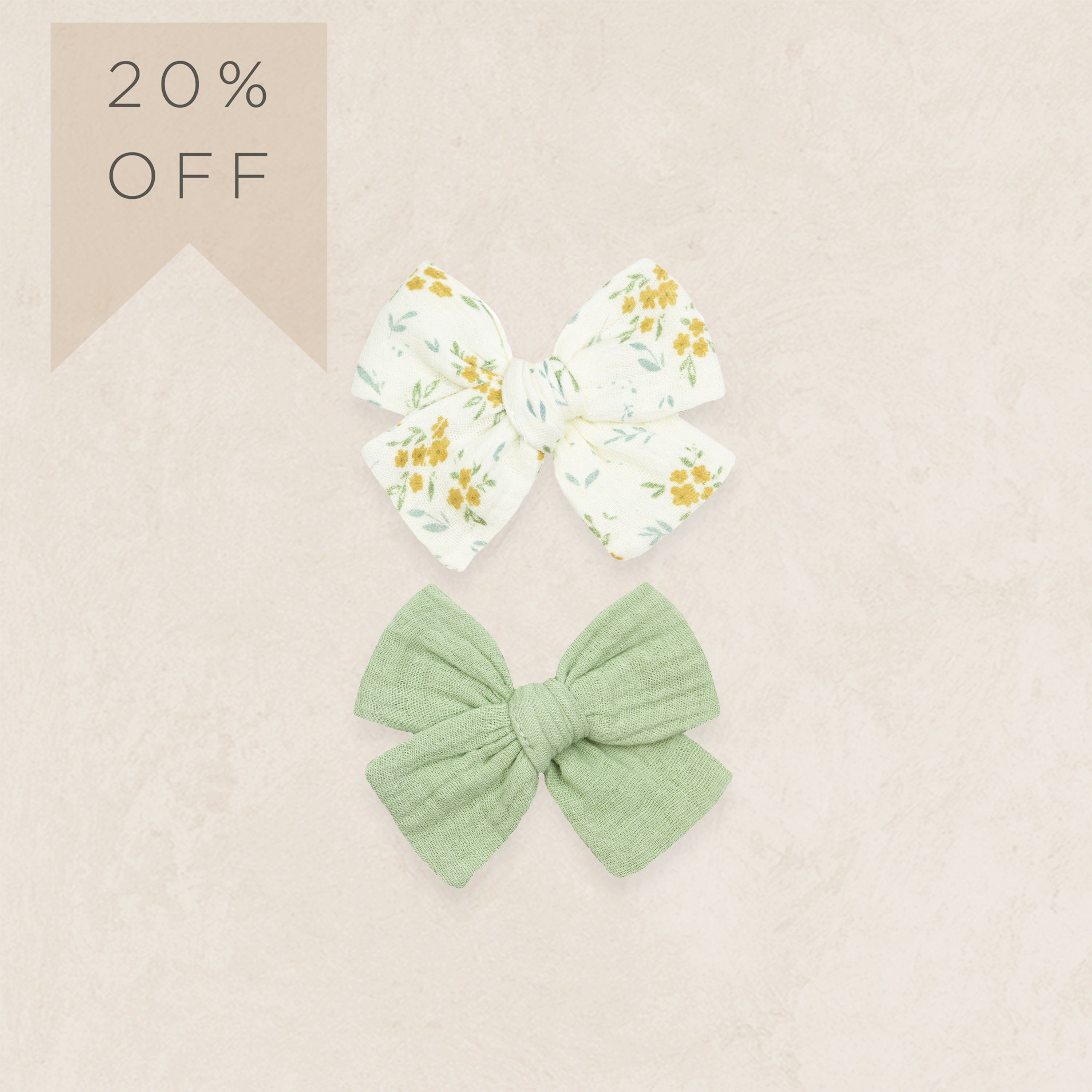 Adventure Bow 2 Pack - Fern/Golden Meadow Clip