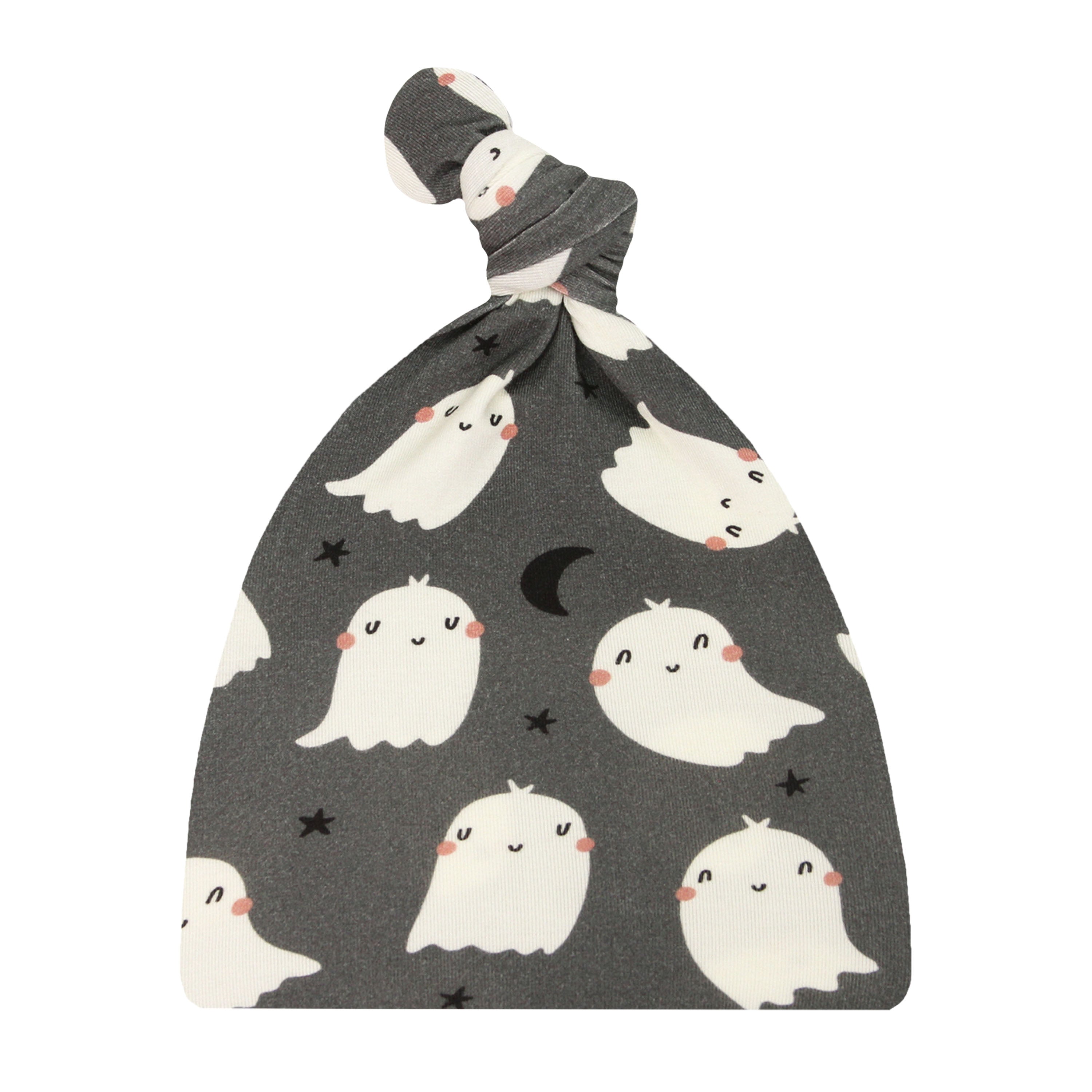 Happy Ghost Top Knot Hat