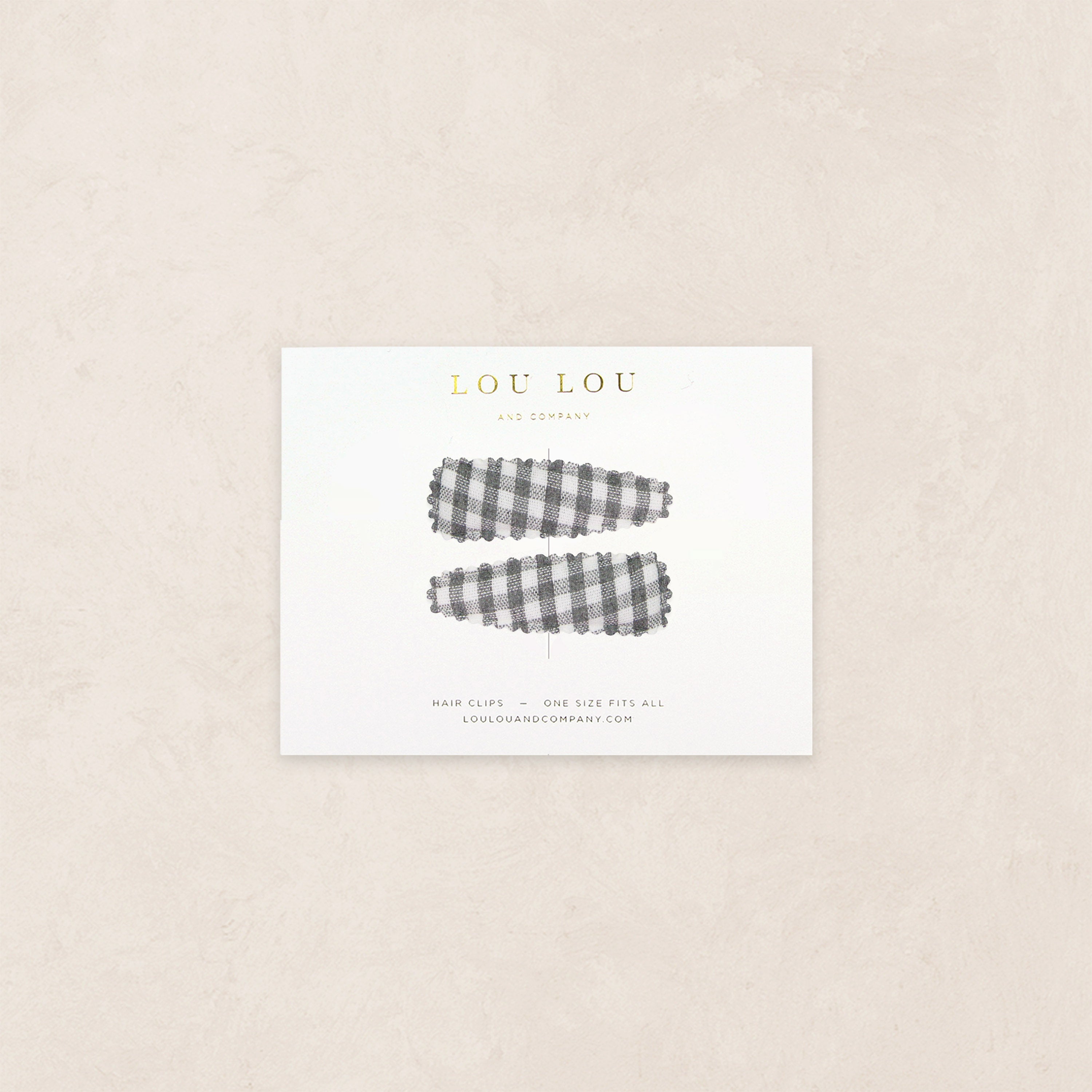 Scallop Snap Pack - Grey Gingham