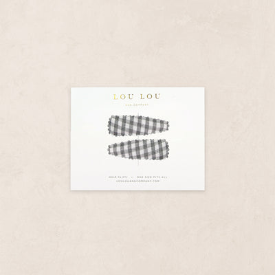 Scallop Snap Pack - Grey Gingham