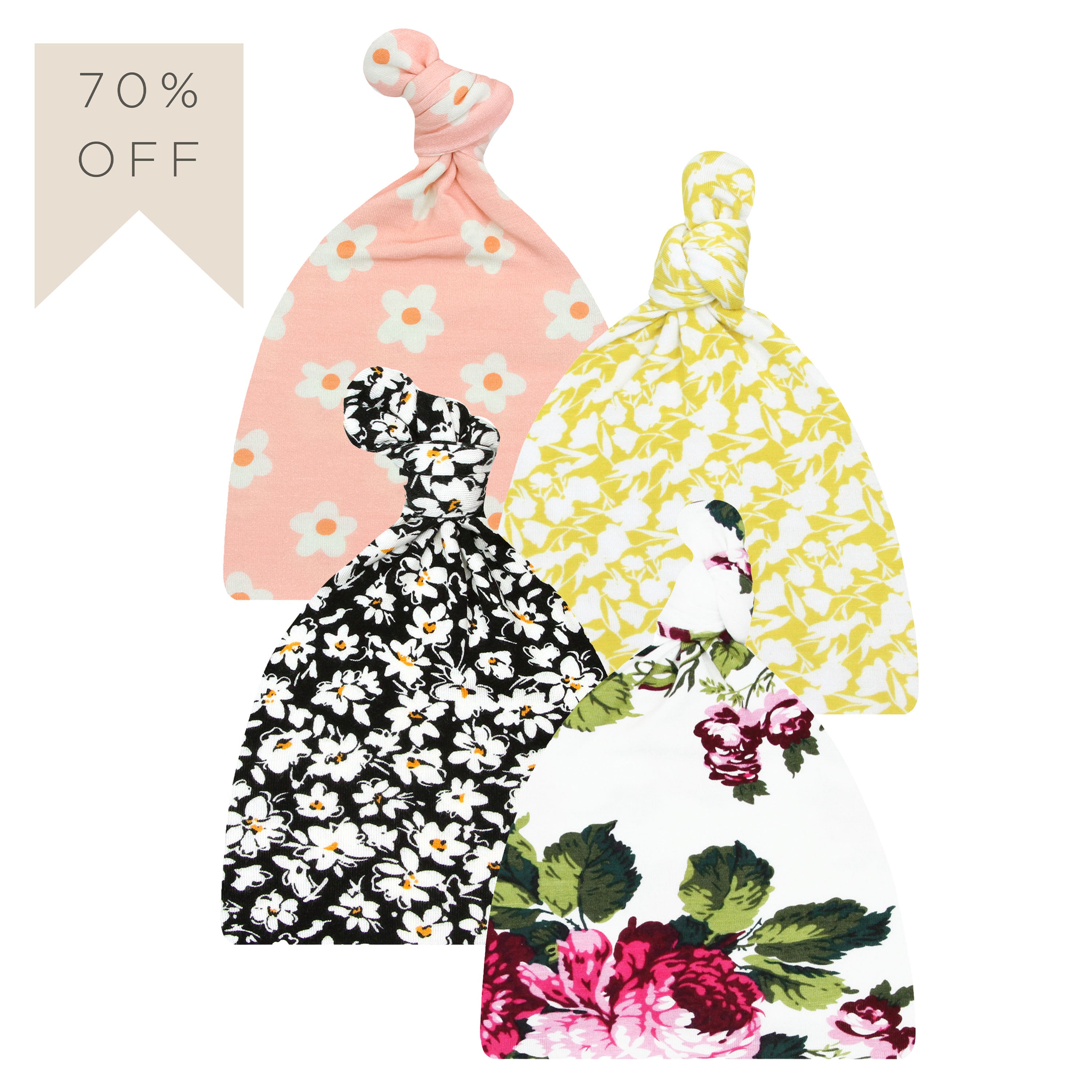 Top Knot Hat 4 Pack - Ivy