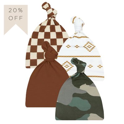 Top Knot Hat 4 Pack - Cash