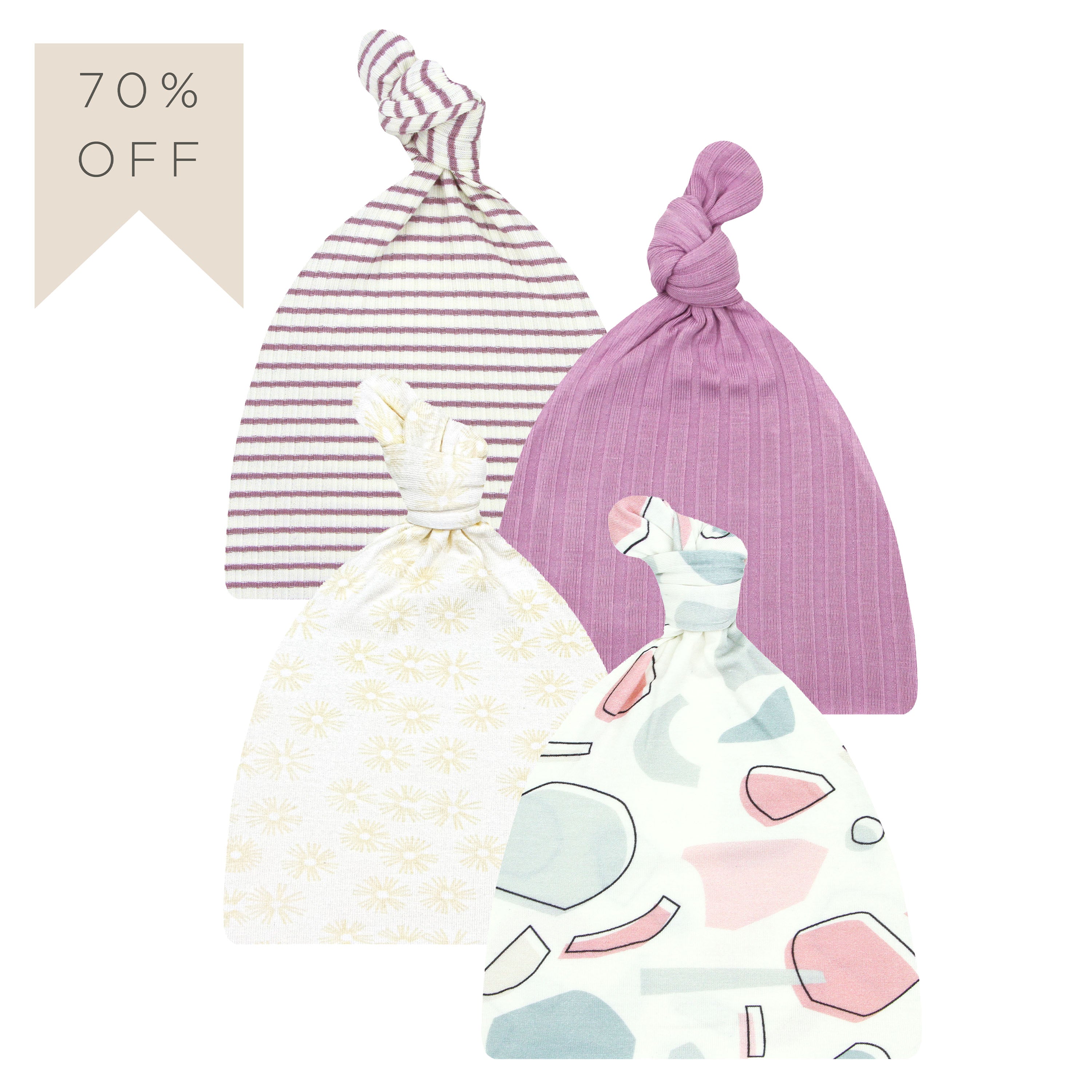 Top Knot Hat 4 Pack - Vivian