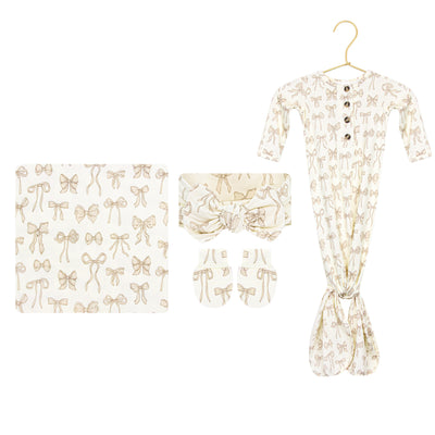 Isla Newborn Headband Bundle + Knotted Gown