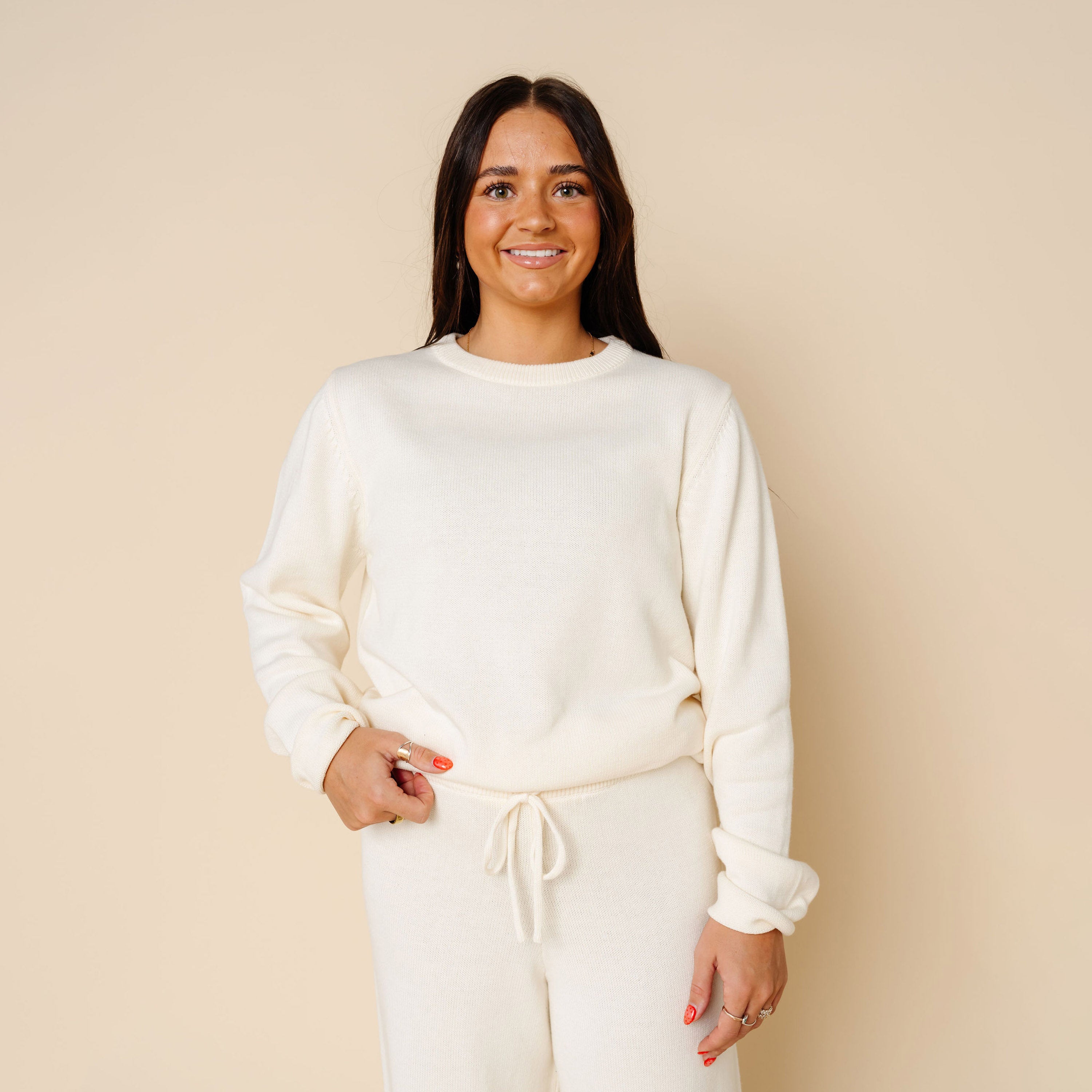 Knit Women's Sweater - Ivory