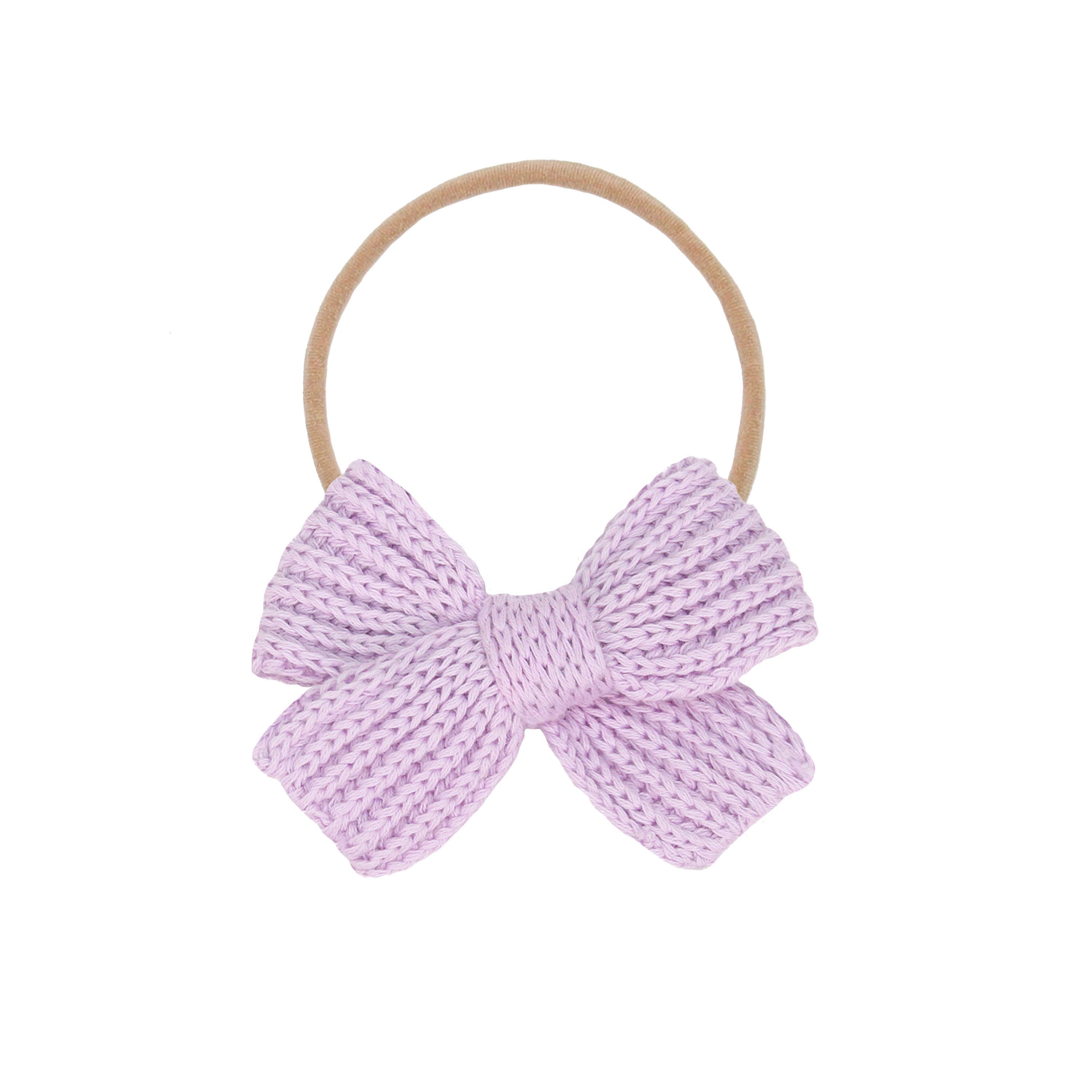 Sweater Bow - Lilac Chunky Knit Headband