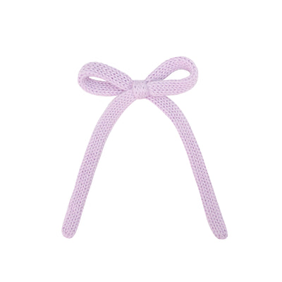 Sweater Bow - Lilac Knit Sash Clip
