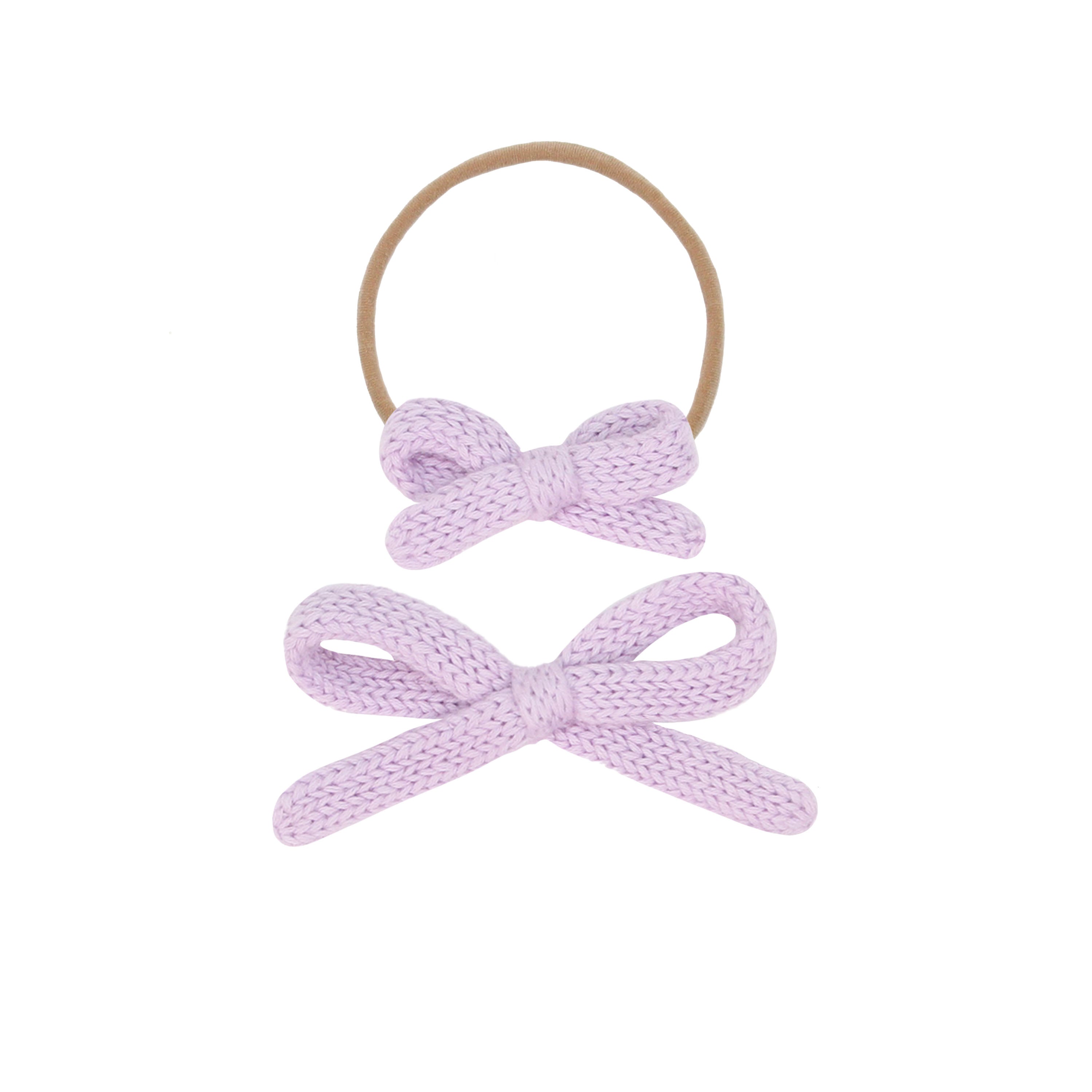 Sweater Bow - Lilac Knit
