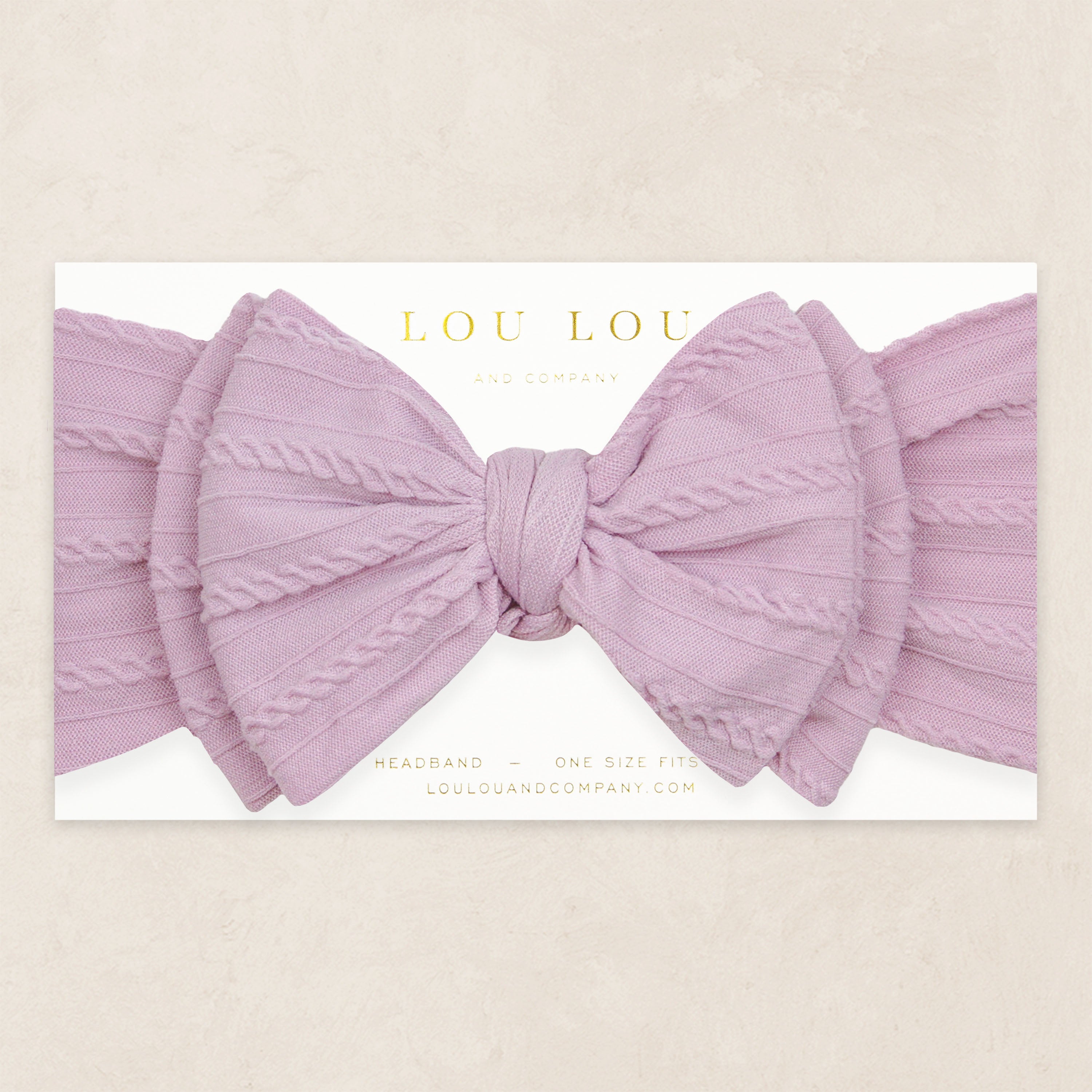 Cable Knit Headband - Lilac