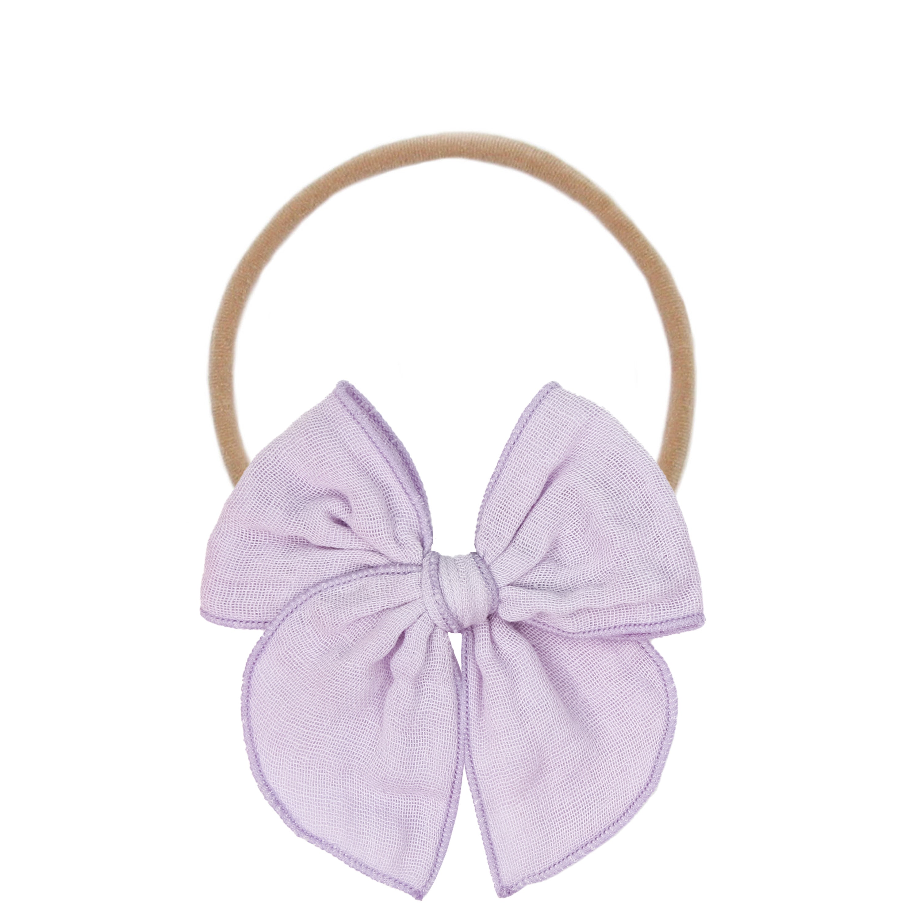 Cloud Muslin™ Heirloom Bow - Lilac Headband