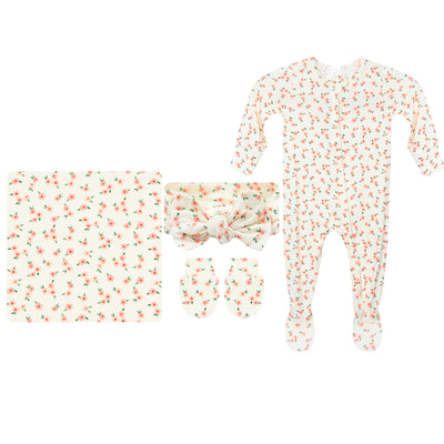 Lottie Newborn Headband Bundle + Zipper Footie