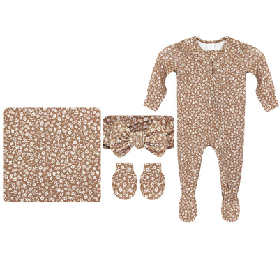 Eden Newborn Headband Bundle + Zipper Footies