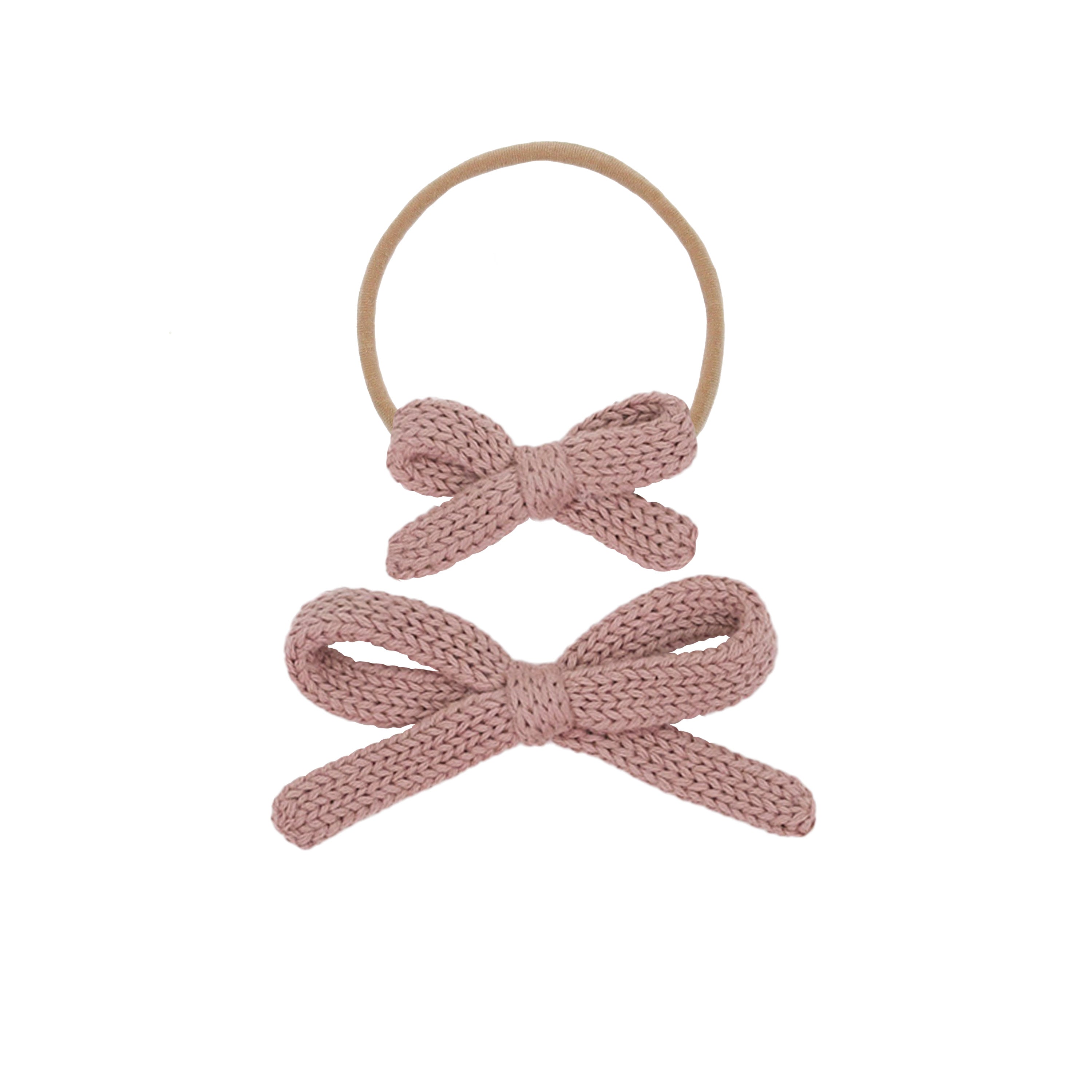Sweater Bow - Mauve Knit