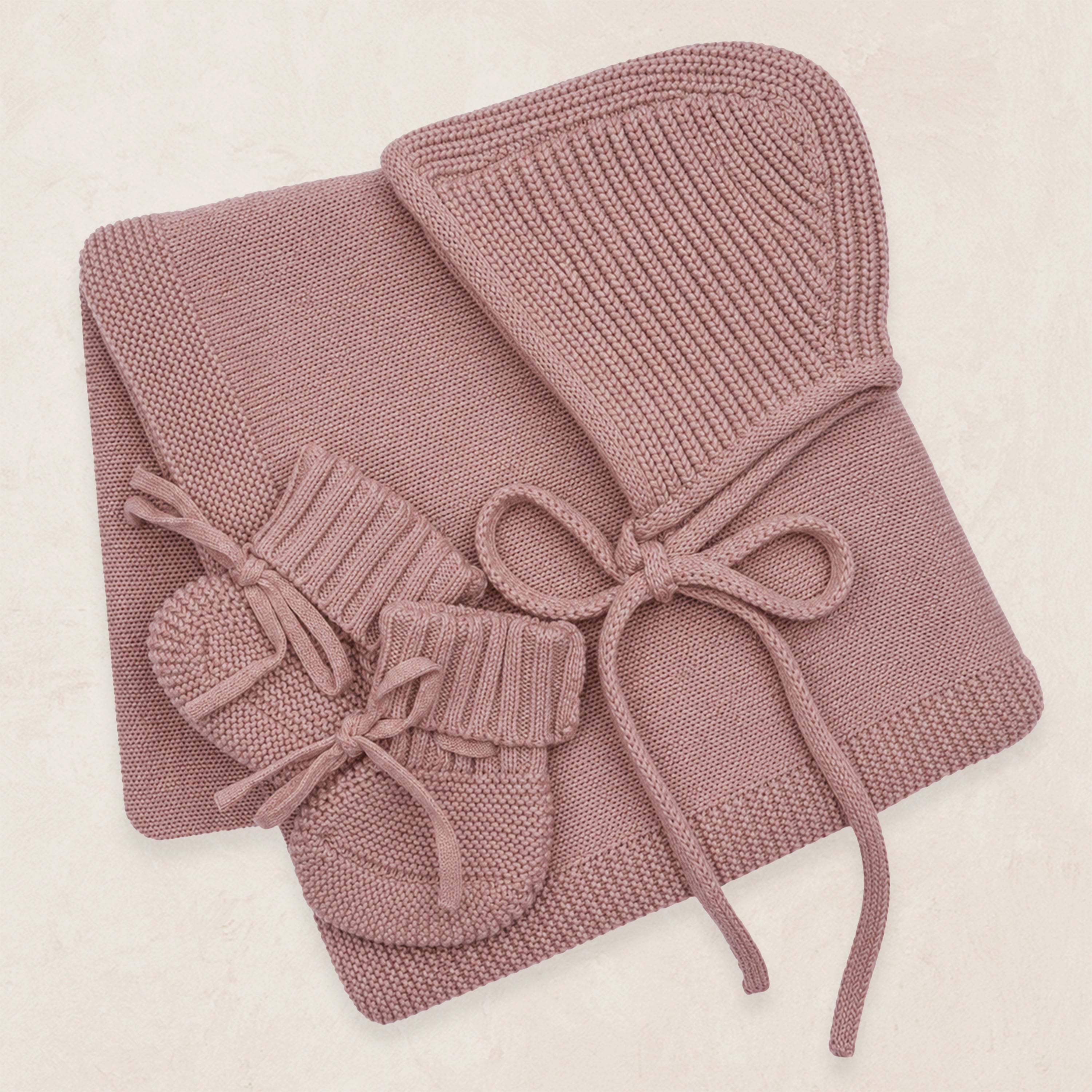 Knit Bonnet Bundle - Mauve