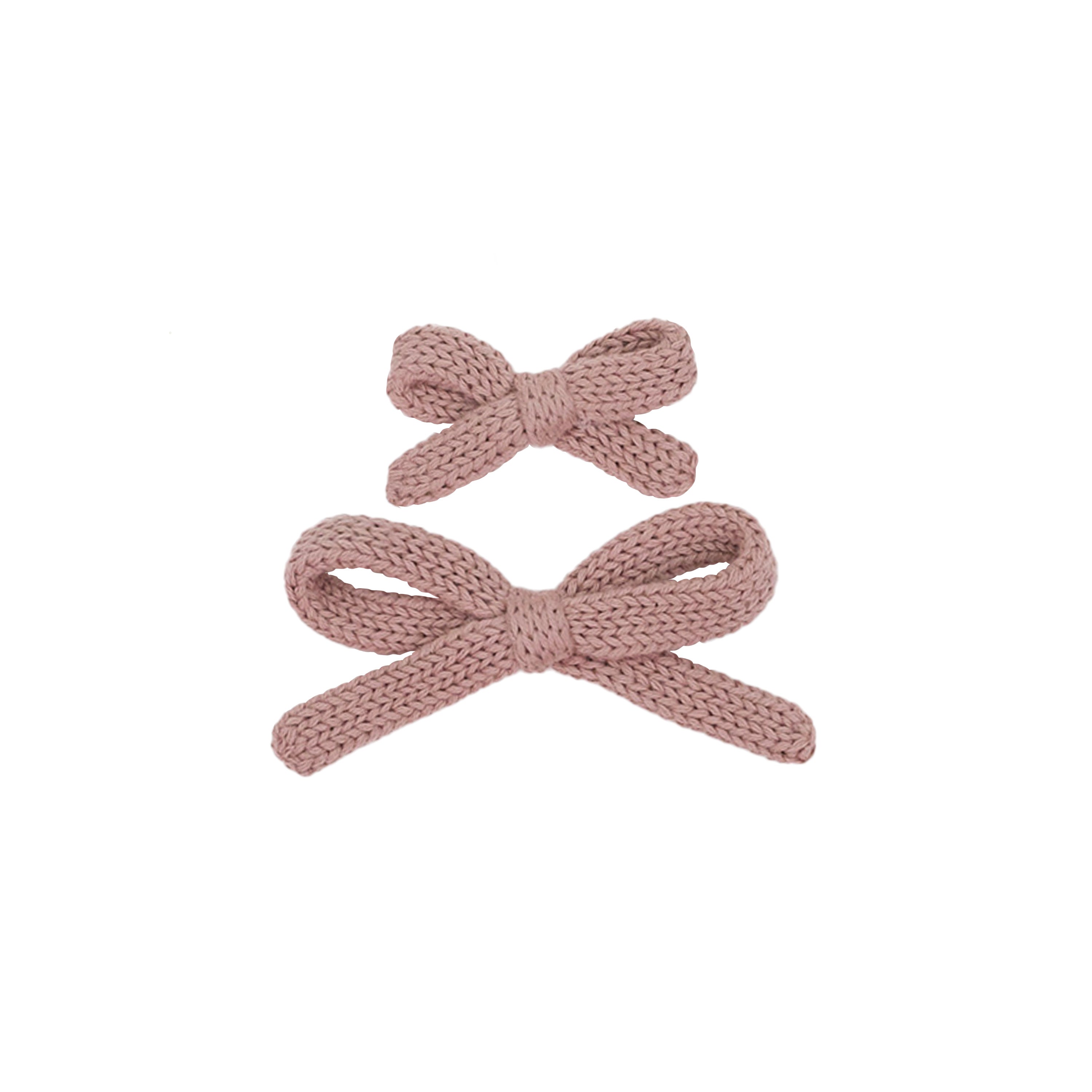 Sweater Bow - Mauve Knit Clip