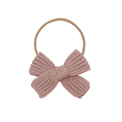 Sweater Bow - Mauve Chunky Knit Headband