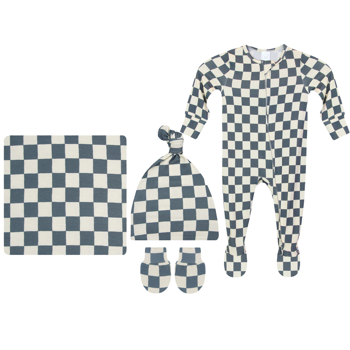 Miles Newborn Hat Bundle + Zipper Footie