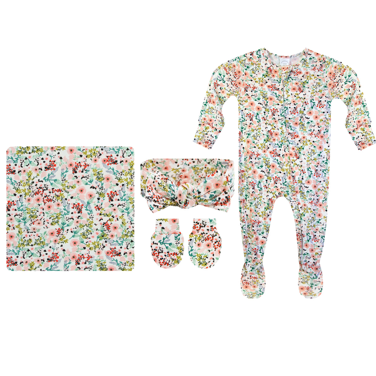 Millie Newborn Headband Bundle + Zipper Footie