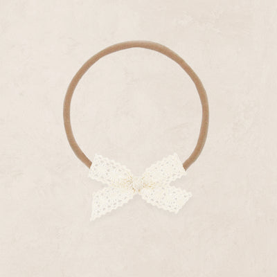 Lace Bow - Mini Vanilla Crochet Headband