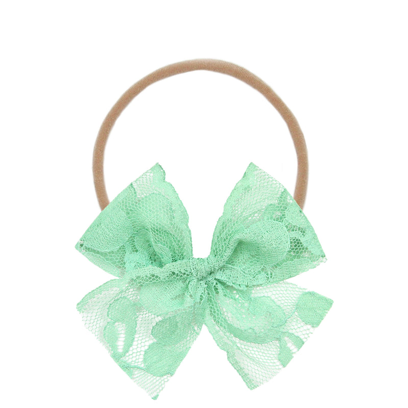 Lace Bow - Mint