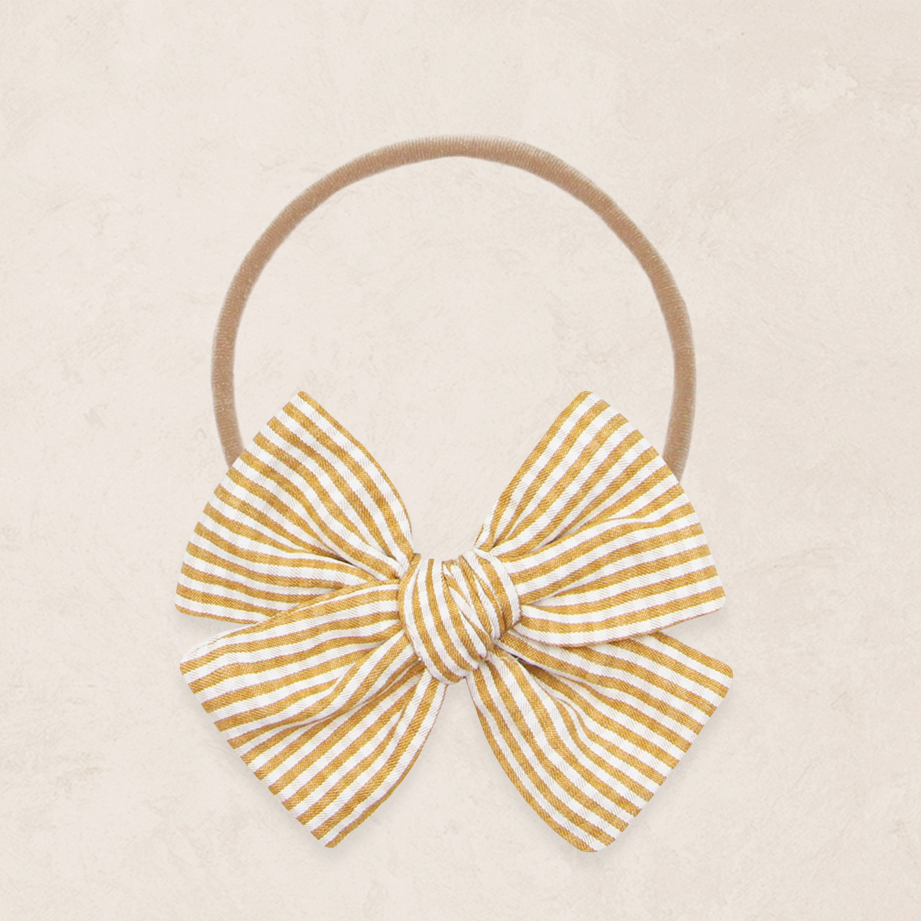 Adventure Bow - Butterscotch Gingham Headband