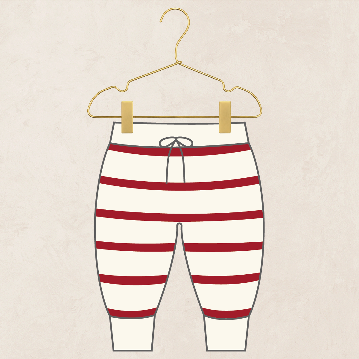 Pre-Order Knit Jogger Pant - Red Stripe