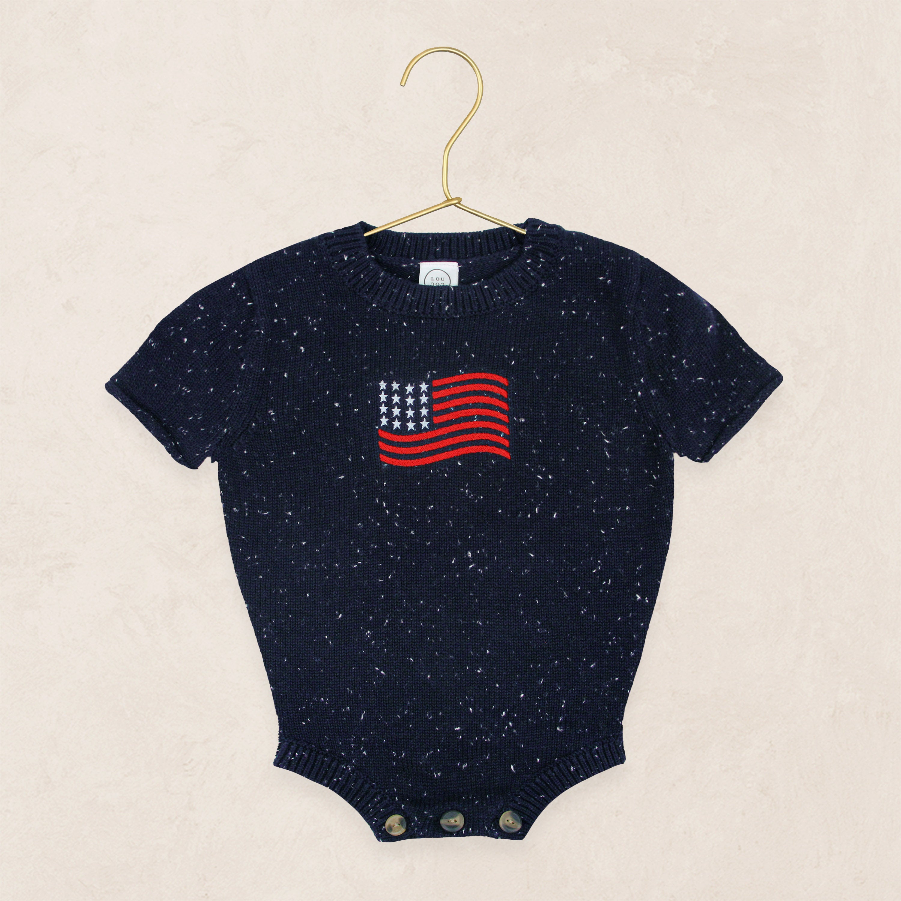 Flag Embroidery - Knit Sweater, Short Sleeve Tee, & Onesie