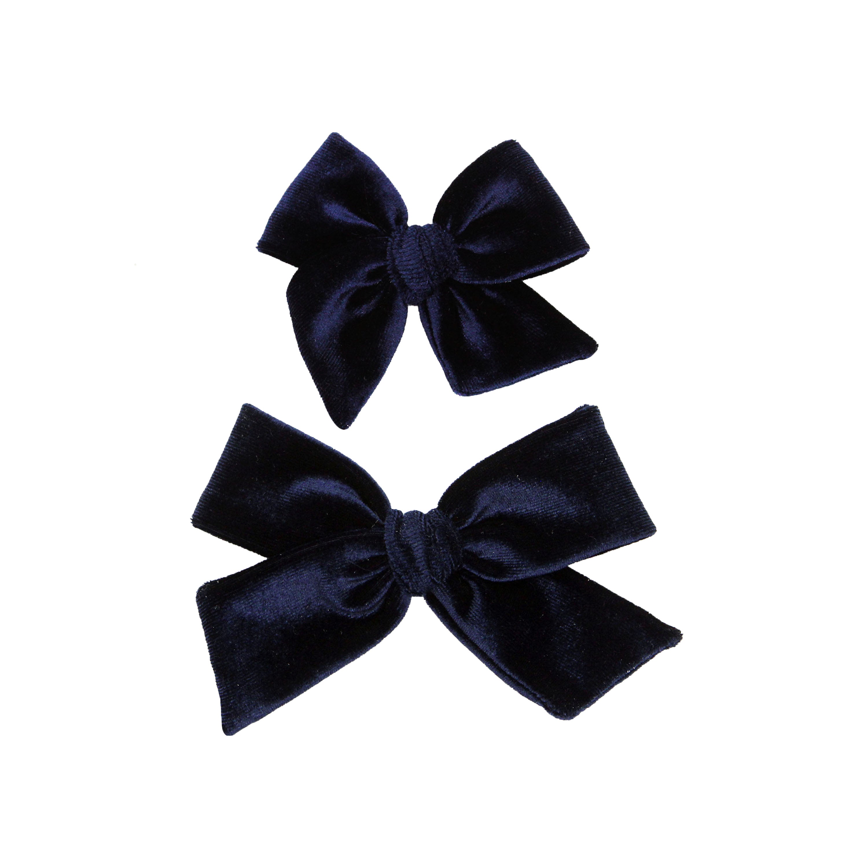 Velvet - Navy Bow Clip
