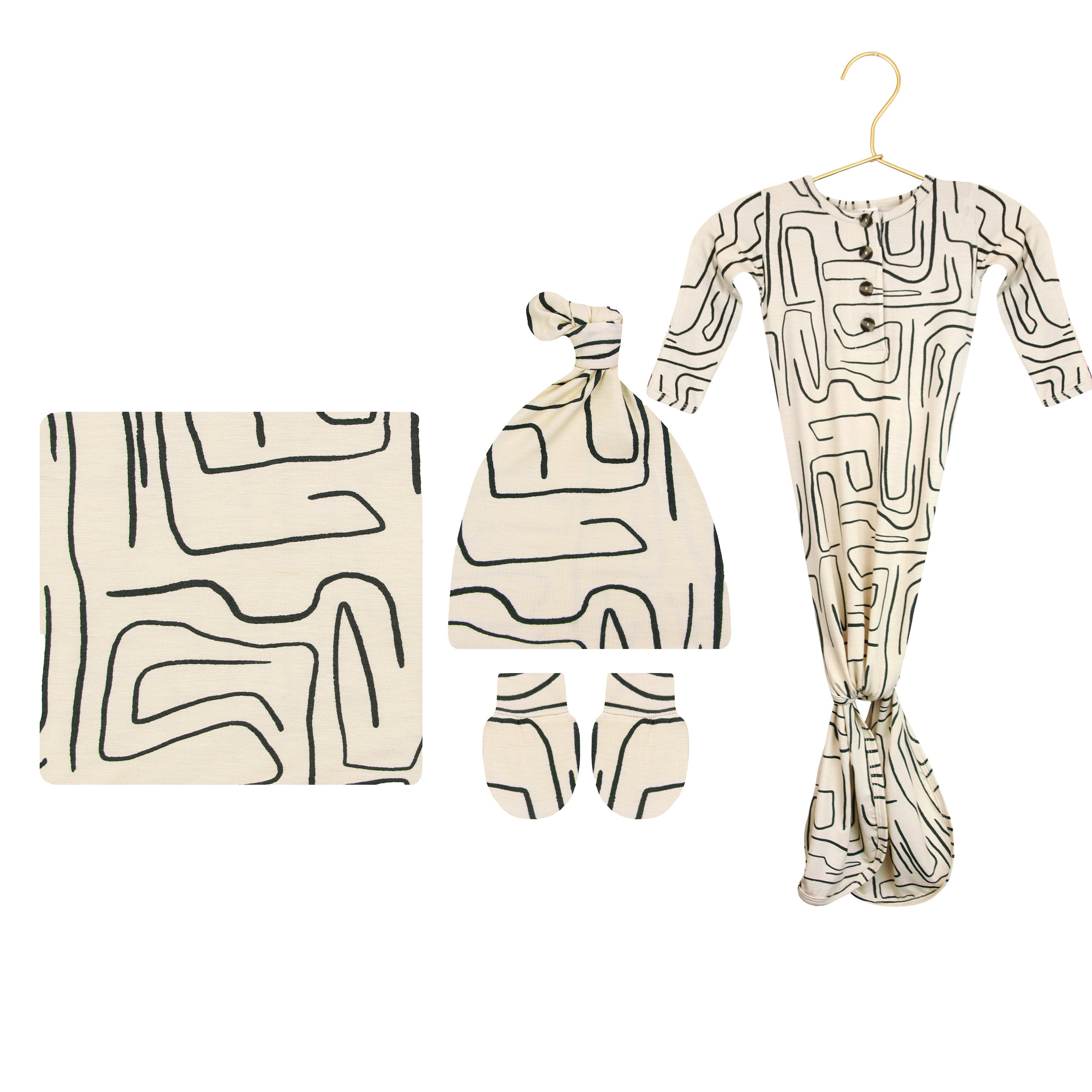 Atticus Newborn Hat Bundle (Gown)